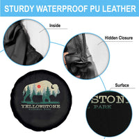 Yellowstone National Park Spare Tire Cover Bison Nature Wildlife Outdoor Hiking Camping Forest - Wonder Print Shop