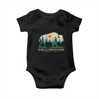 Yellowstone National Park Baby Onesie Bison Nature Wildlife Outdoor Hiking Camping Forest - Wonder Print Shop