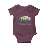 Yellowstone National Park Baby Onesie Bison Nature Wildlife Outdoor Hiking Camping Forest - Wonder Print Shop
