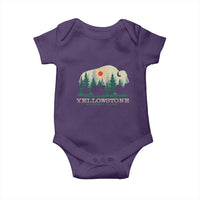 Yellowstone National Park Baby Onesie Bison Nature Wildlife Outdoor Hiking Camping Forest - Wonder Print Shop