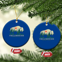 Yellowstone National Park Ceramic Ornament Bison Nature Wildlife Outdoor Hiking Camping Forest - Wonder Print Shop
