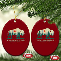 Yellowstone National Park Ceramic Ornament Bison Nature Wildlife Outdoor Hiking Camping Forest - Wonder Print Shop