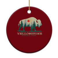 Yellowstone National Park Ceramic Ornament Bison Nature Wildlife Outdoor Hiking Camping Forest - Wonder Print Shop