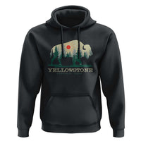 Yellowstone National Park Hoodie Bison Nature Wildlife Outdoor Hiking Camping Forest - Wonder Print Shop
