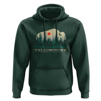 Yellowstone National Park Hoodie Bison Nature Wildlife Outdoor Hiking Camping Forest - Wonder Print Shop