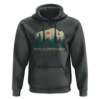 Yellowstone National Park Hoodie Bison Nature Wildlife Outdoor Hiking Camping Forest - Wonder Print Shop