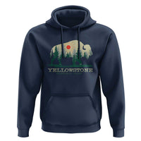 Yellowstone National Park Hoodie Bison Nature Wildlife Outdoor Hiking Camping Forest - Wonder Print Shop