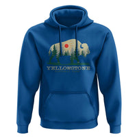 Yellowstone National Park Hoodie Bison Nature Wildlife Outdoor Hiking Camping Forest - Wonder Print Shop