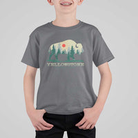 Yellowstone National Park T Shirt For Kid Bison Nature Wildlife Outdoor Hiking Camping Forest - Wonder Print Shop