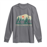 Yellowstone National Park Long Sleeve Shirt Bison Nature Wildlife Outdoor Hiking Camping Forest - Wonder Print Shop