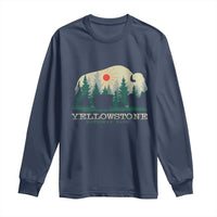 Yellowstone National Park Long Sleeve Shirt Bison Nature Wildlife Outdoor Hiking Camping Forest - Wonder Print Shop