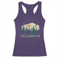 Yellowstone National Park Racerback Tank Top Bison Nature Wildlife Outdoor Hiking Camping Forest - Wonder Print Shop