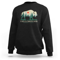 Yellowstone National Park Sweatshirt Bison Nature Wildlife Outdoor Hiking Camping Forest - Wonder Print Shop
