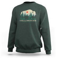 Yellowstone National Park Sweatshirt Bison Nature Wildlife Outdoor Hiking Camping Forest - Wonder Print Shop