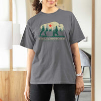 Yellowstone National Park T Shirt For Women Bison Nature Wildlife Outdoor Hiking Camping Forest - Wonder Print Shop