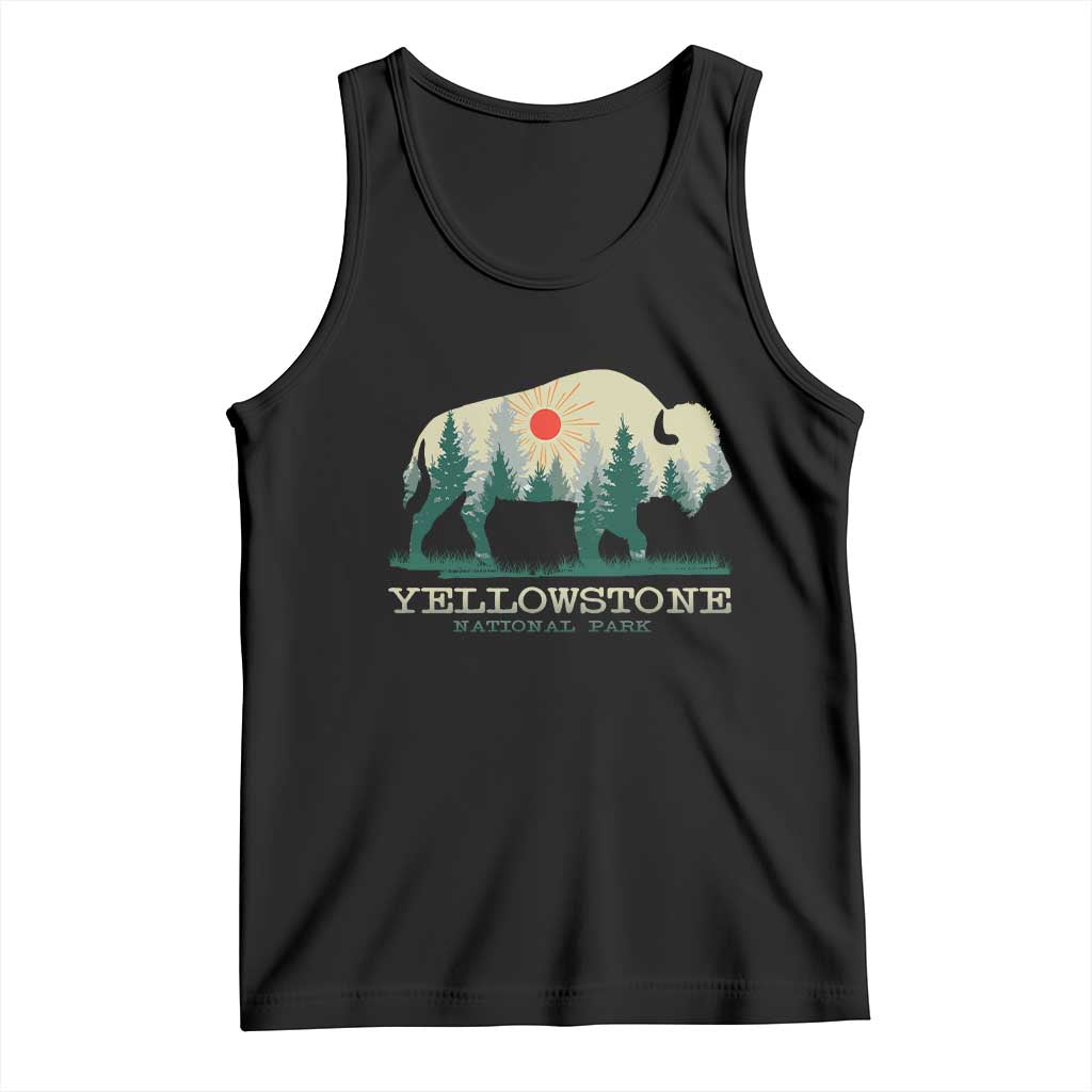 Yellowstone National Park Tank Top Bison Nature Wildlife Outdoor Hiking Camping Forest - Wonder Print Shop