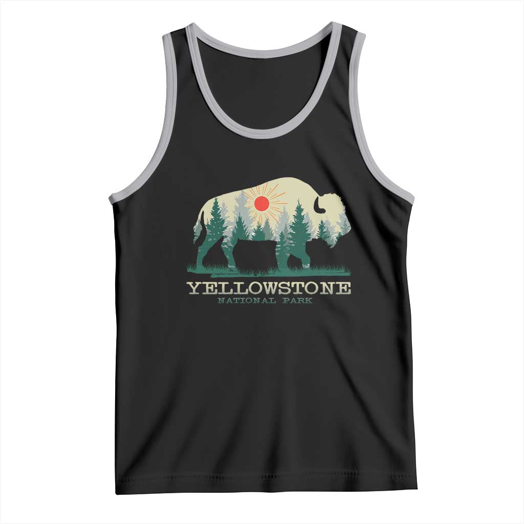 Yellowstone National Park Tank Top Bison Nature Wildlife Outdoor Hiking Camping Forest - Wonder Print Shop