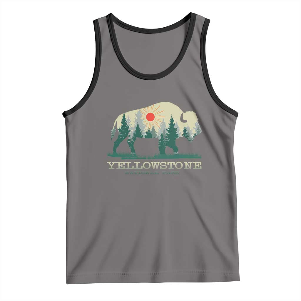 Yellowstone National Park Tank Top Bison Nature Wildlife Outdoor Hiking Camping Forest - Wonder Print Shop