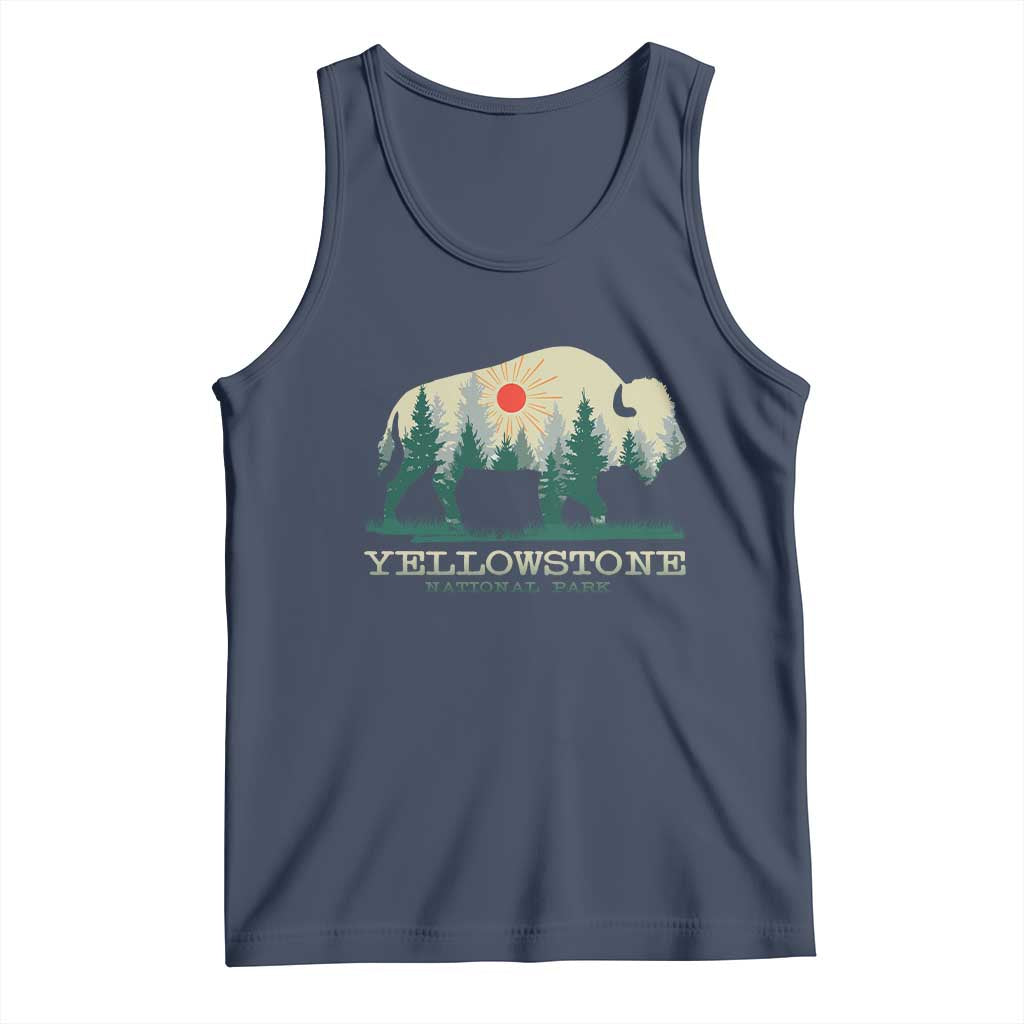 Yellowstone National Park Tank Top Bison Nature Wildlife Outdoor Hiking Camping Forest - Wonder Print Shop