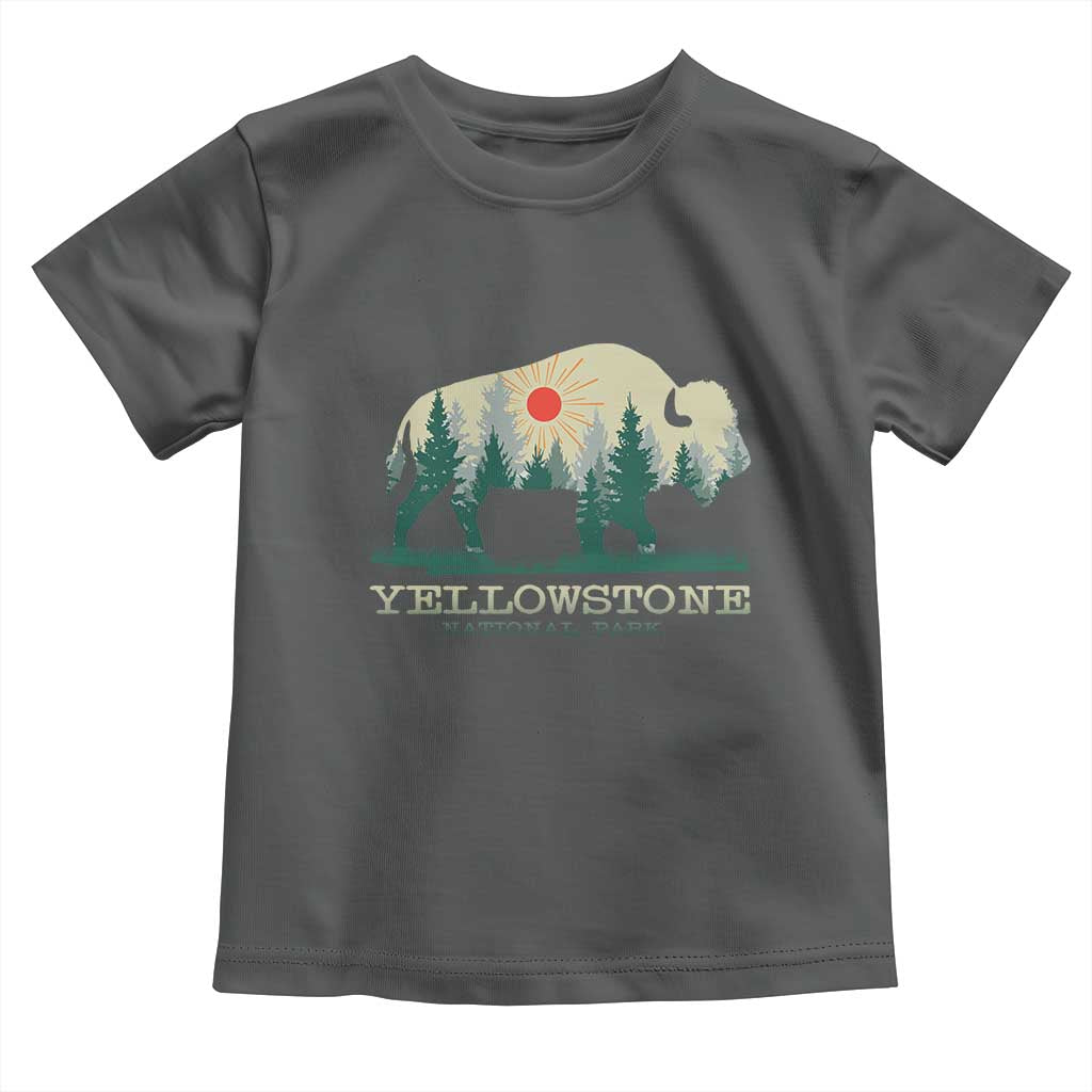 Yellowstone National Park Toddler T Shirt Bison Nature Wildlife Outdoor Hiking Camping Forest - Wonder Print Shop