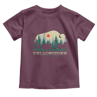 Yellowstone National Park Toddler T Shirt Bison Nature Wildlife Outdoor Hiking Camping Forest - Wonder Print Shop