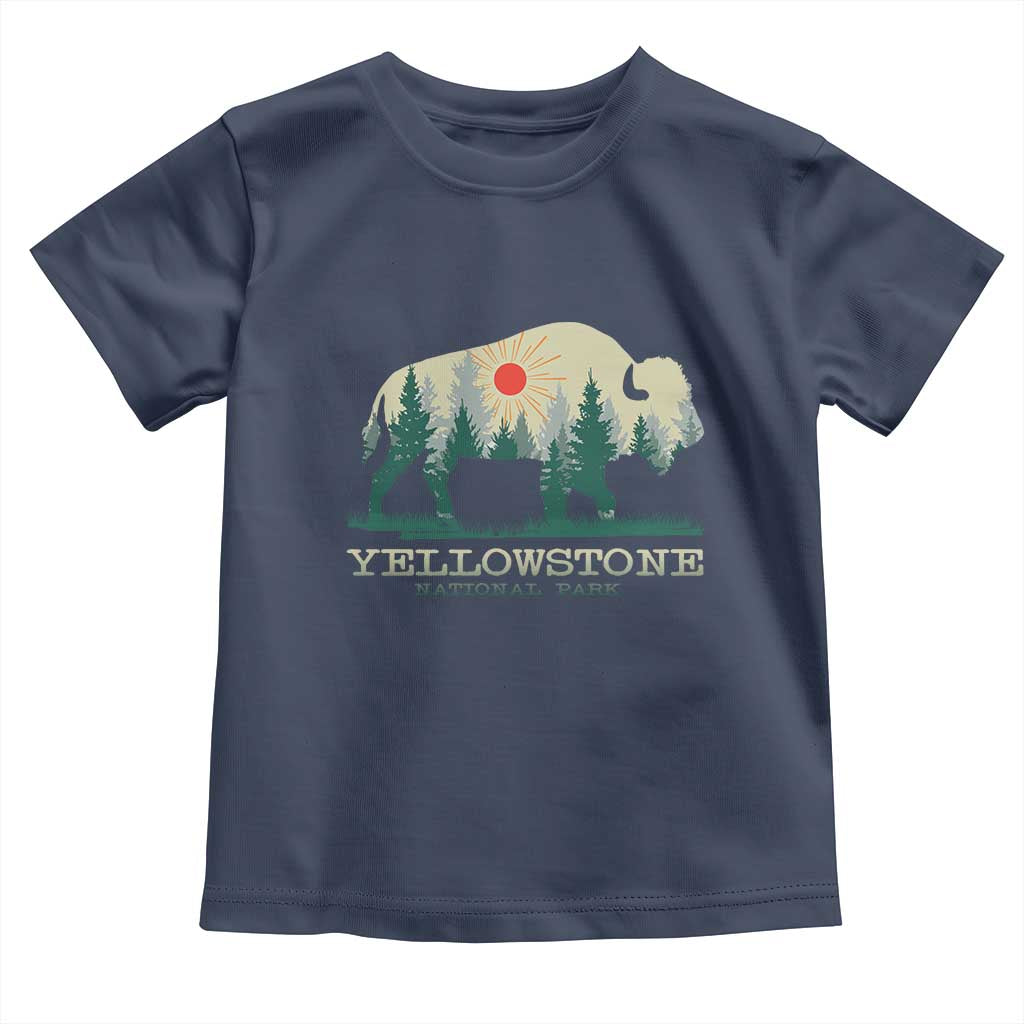 Yellowstone National Park Toddler T Shirt Bison Nature Wildlife Outdoor Hiking Camping Forest - Wonder Print Shop