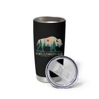 Yellowstone National Park Tumbler Cup Bison Nature Wildlife Outdoor Hiking Camping Forest - Wonder Print Shop