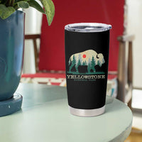 Yellowstone National Park Tumbler Cup Bison Nature Wildlife Outdoor Hiking Camping Forest - Wonder Print Shop
