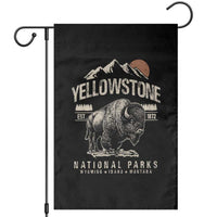 Vintage Yellowstone National Park Garden Flag Retro Bison Nature Wildlife Forest - Wonder Print Shop