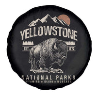Vintage Yellowstone National Park Spare Tire Cover Retro Bison Nature Wildlife Forest - Wonder Print Shop
