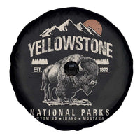 Vintage Yellowstone National Park Spare Tire Cover Retro Bison Nature Wildlife Forest - Wonder Print Shop