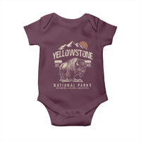 Vintage Yellowstone National Park Baby Onesie Retro Bison Nature Wildlife Forest - Wonder Print Shop