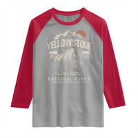 Vintage Yellowstone National Park Raglan Shirt Retro Bison Nature Wildlife Forest - Wonder Print Shop