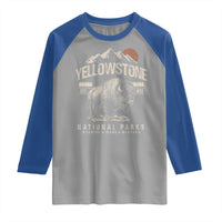 Vintage Yellowstone National Park Raglan Shirt Retro Bison Nature Wildlife Forest - Wonder Print Shop