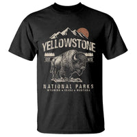 Vintage Yellowstone National Park T Shirt Retro Bison Nature Wildlife Forest - Wonder Print Shop