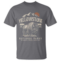 Vintage Yellowstone National Park T Shirt Retro Bison Nature Wildlife Forest - Wonder Print Shop