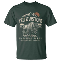 Vintage Yellowstone National Park T Shirt Retro Bison Nature Wildlife Forest - Wonder Print Shop