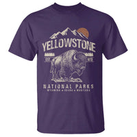 Vintage Yellowstone National Park T Shirt Retro Bison Nature Wildlife Forest - Wonder Print Shop