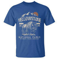 Vintage Yellowstone National Park T Shirt Retro Bison Nature Wildlife Forest - Wonder Print Shop