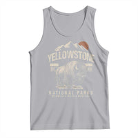 Vintage Yellowstone National Park Tank Top Retro Bison Nature Wildlife Forest - Wonder Print Shop