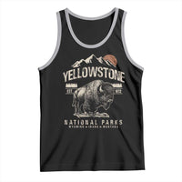 Vintage Yellowstone National Park Tank Top Retro Bison Nature Wildlife Forest - Wonder Print Shop