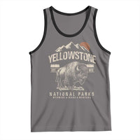 Vintage Yellowstone National Park Tank Top Retro Bison Nature Wildlife Forest - Wonder Print Shop