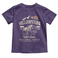 Vintage Yellowstone National Park Toddler T Shirt Retro Bison Nature Wildlife Forest - Wonder Print Shop