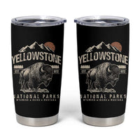 Vintage Yellowstone National Park Tumbler Cup Retro Bison Nature Wildlife Forest - Wonder Print Shop