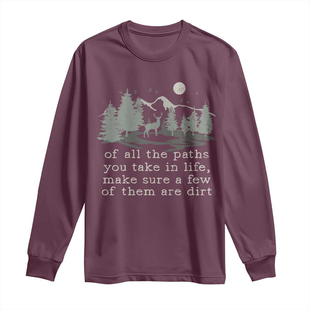 Retro Nature Wildlife Outdoor Long Sleeve Shirt Camping Forest Hiking Vintage - Wonder Print Shop