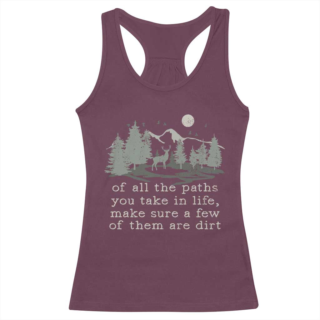 Retro Nature Wildlife Outdoor Racerback Tank Top Camping Forest Hiking Vintage - Wonder Print Shop