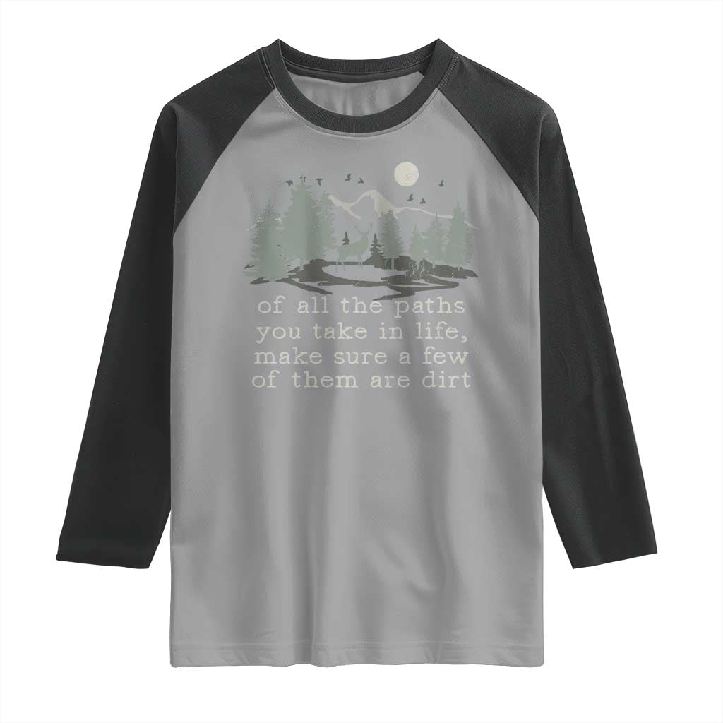 Retro Nature Wildlife Outdoor Raglan Shirt Camping Forest Hiking Vintage - Wonder Print Shop