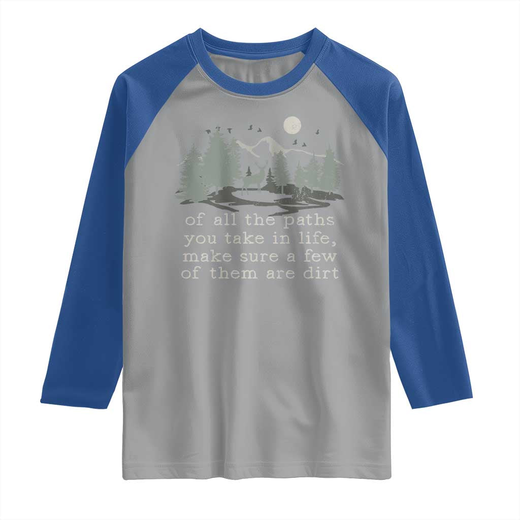 Retro Nature Wildlife Outdoor Raglan Shirt Camping Forest Hiking Vintage - Wonder Print Shop