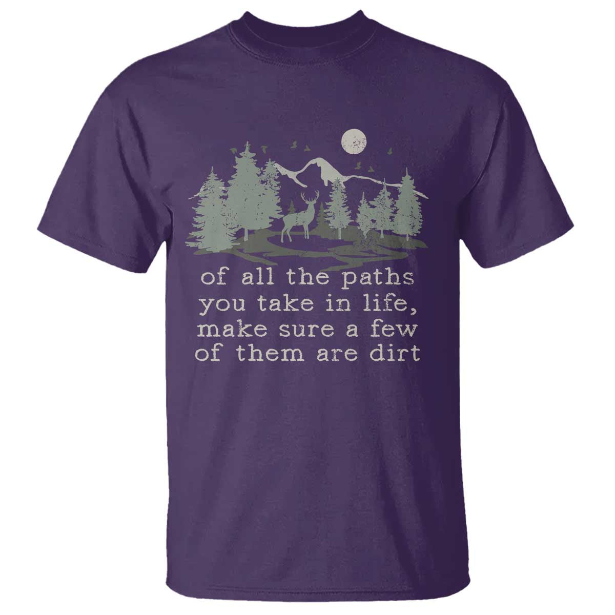 Retro Nature Wildlife Outdoor T Shirt Camping Forest Hiking Vintage - Wonder Print Shop