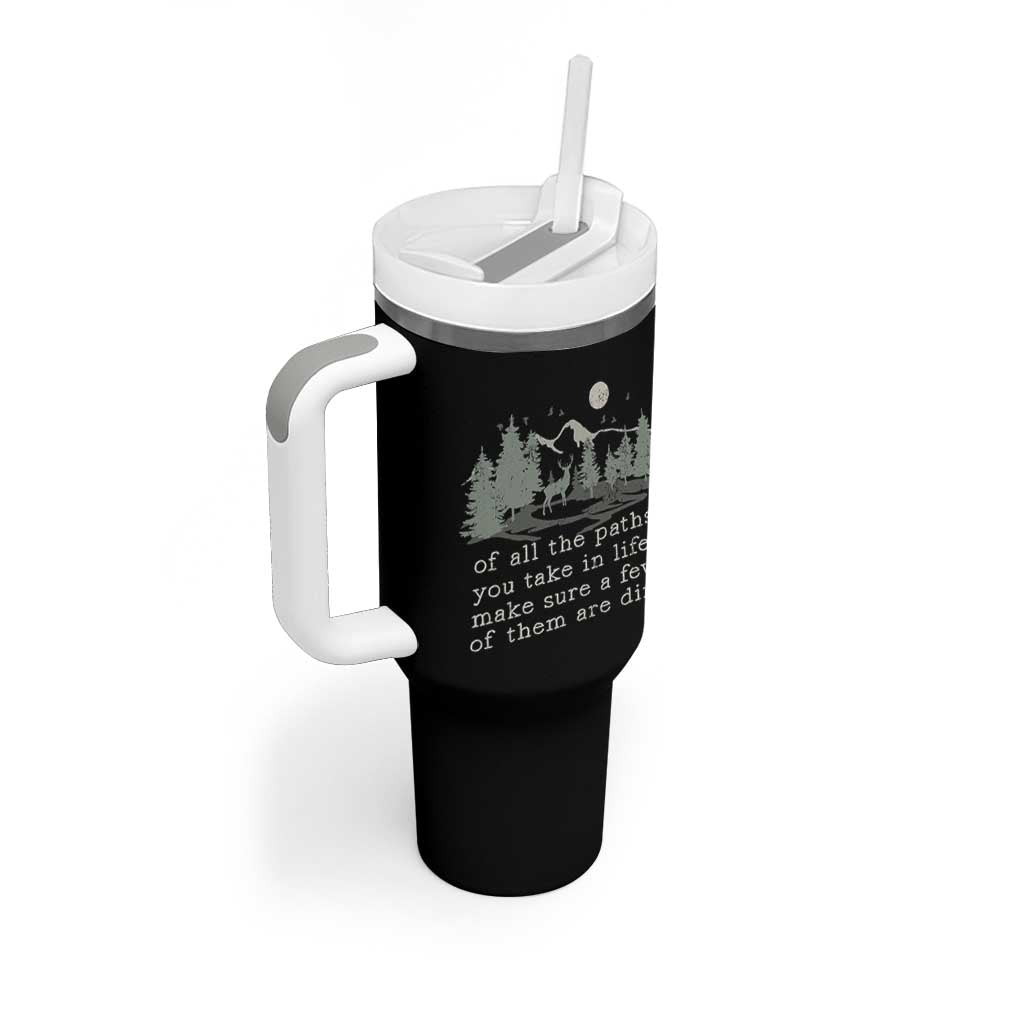 Retro Nature Wildlife Outdoor Tumbler With Handle Camping Forest Hiking Vintage - Wonder Print Shop